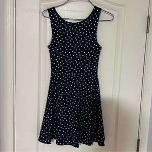 H&M Polka Dot Dark Navy Blue dress